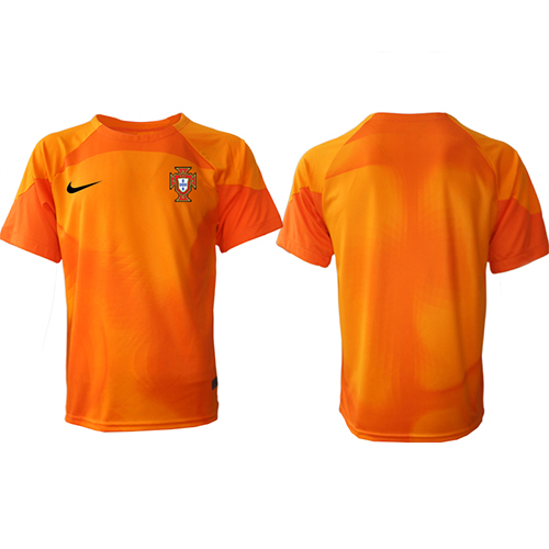 Camisa de Futebol Portugal Goleiro Equipamento Secundário Mundo 2022 Manga Curta